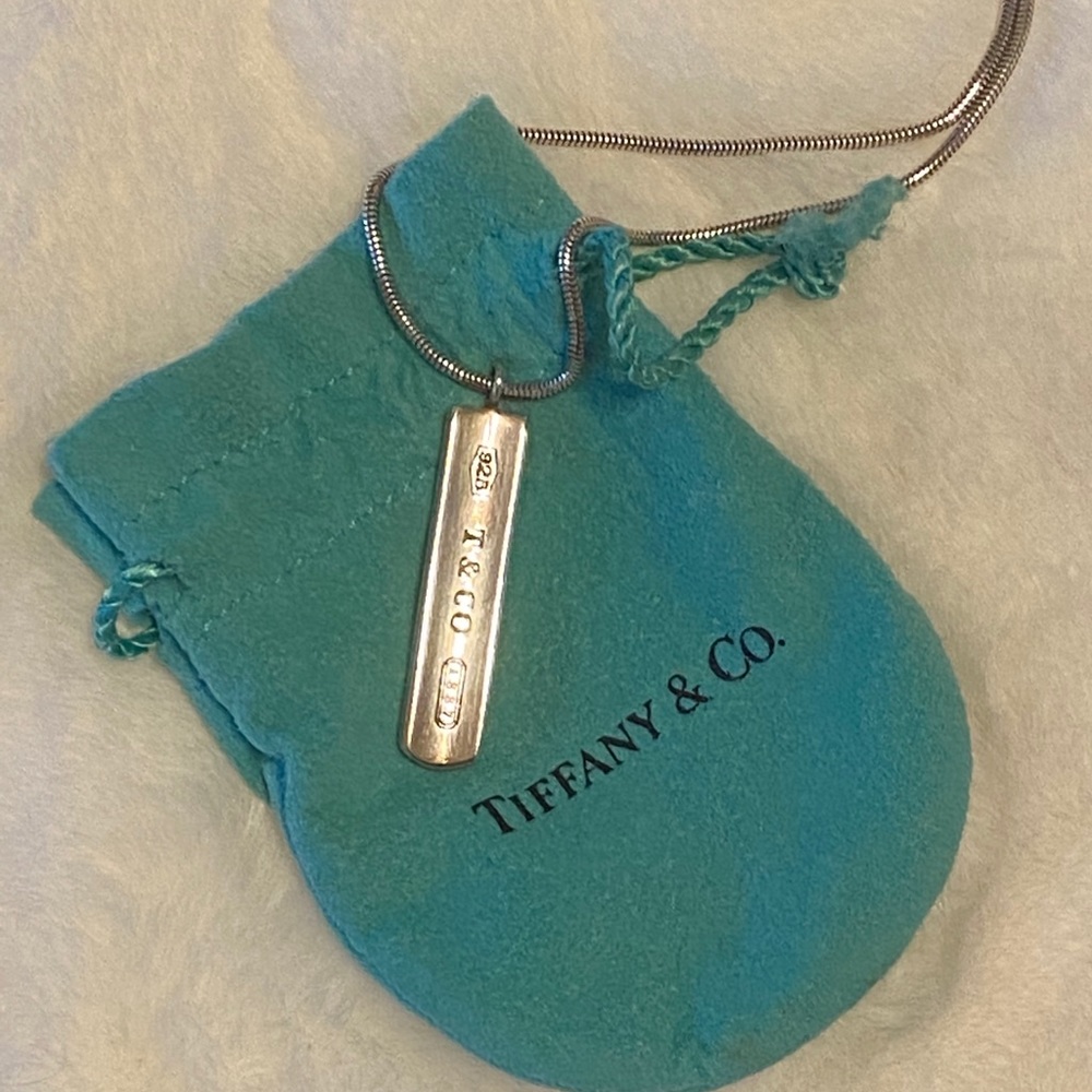 Tiffany & Co Sterling Silver bar necklace